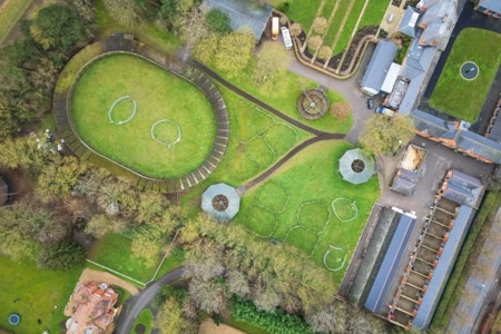 Horse racing yard