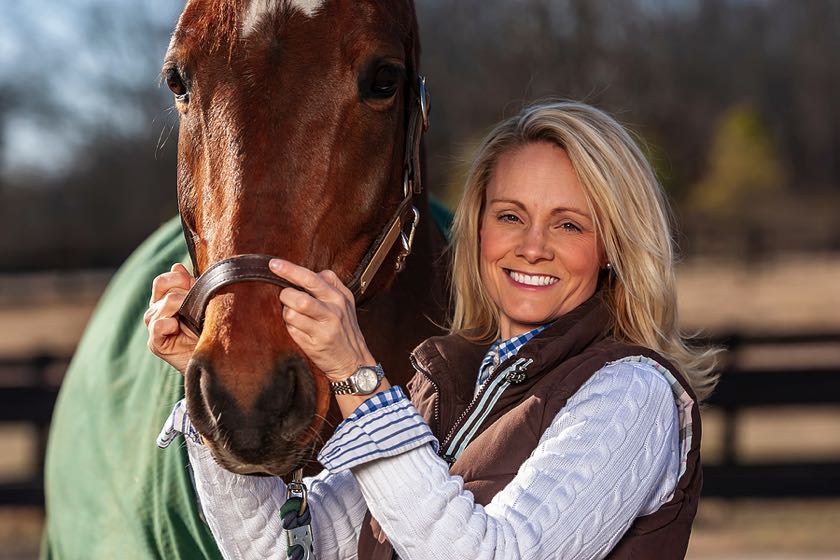 Horse trainer woman